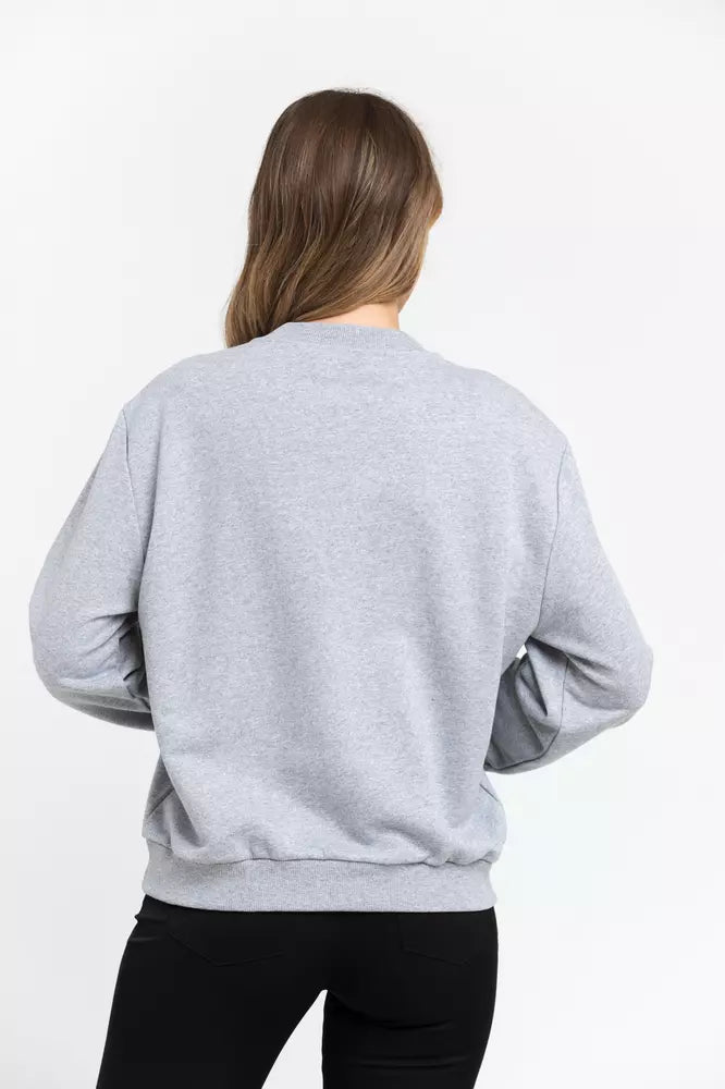 Trussardi Gray Cotton Women Sweatshirt